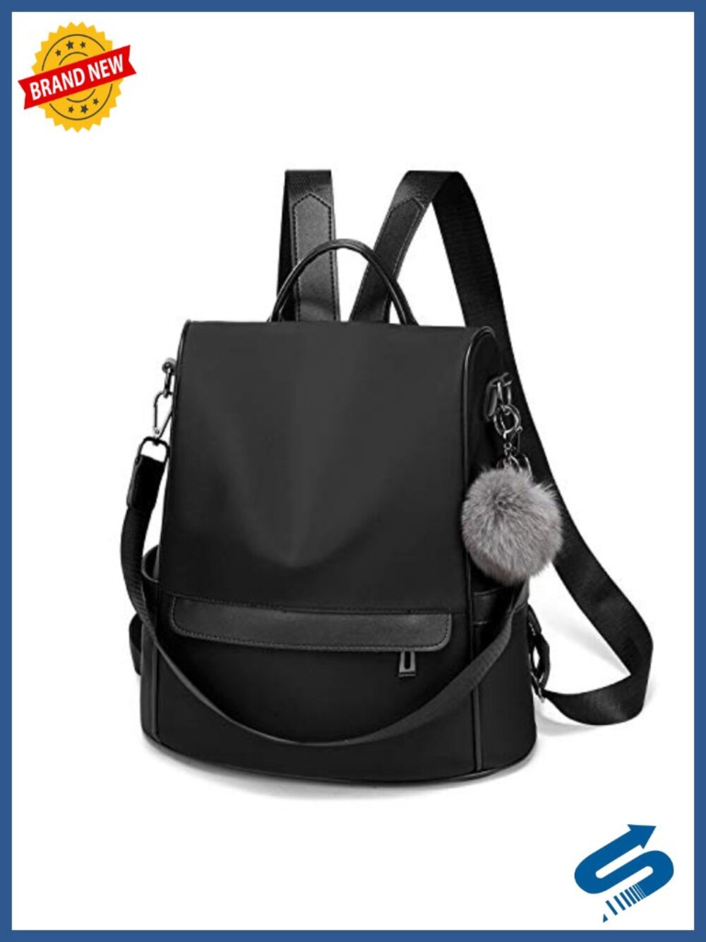 Women's Anti-theft Nylon Backpack Purse Travel Shoulder Bag Lightweight
